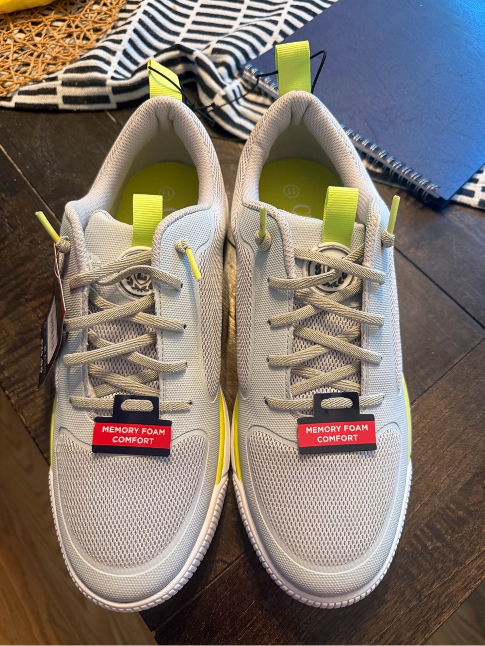Chaps Gray and Neon Yellow Men's Athletic Sneakers NWT Size 11